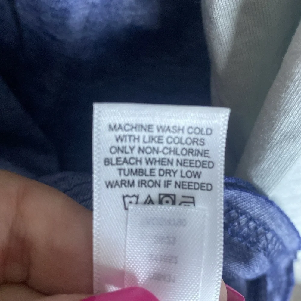 Maurices Women’s Long Sleeve Hooded Tee Tunic Blue Gray White Sz XL NWT
